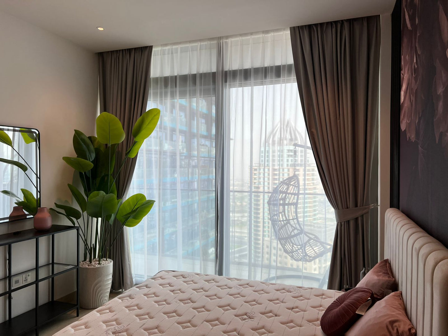 Custom Pinch Pleat Blackout Curtains with Sheer – Elegance & Versatility in Dubai