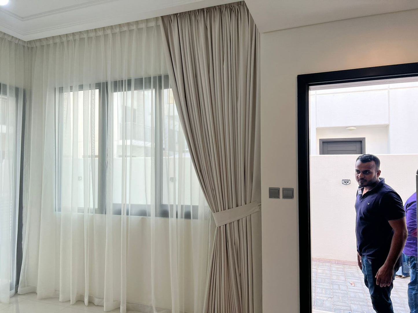 Custom Pinch Pleat Blackout Curtains with Sheer – Elegance & Versatility in Dubai